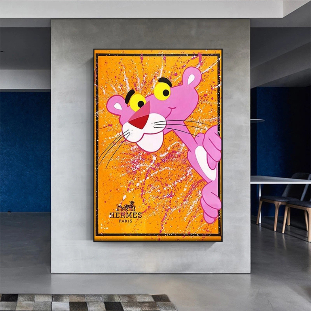 ChandeliersDecor.com-Wall Posters-Pink Panther hermes Poster: Stunning Artwork for Sale