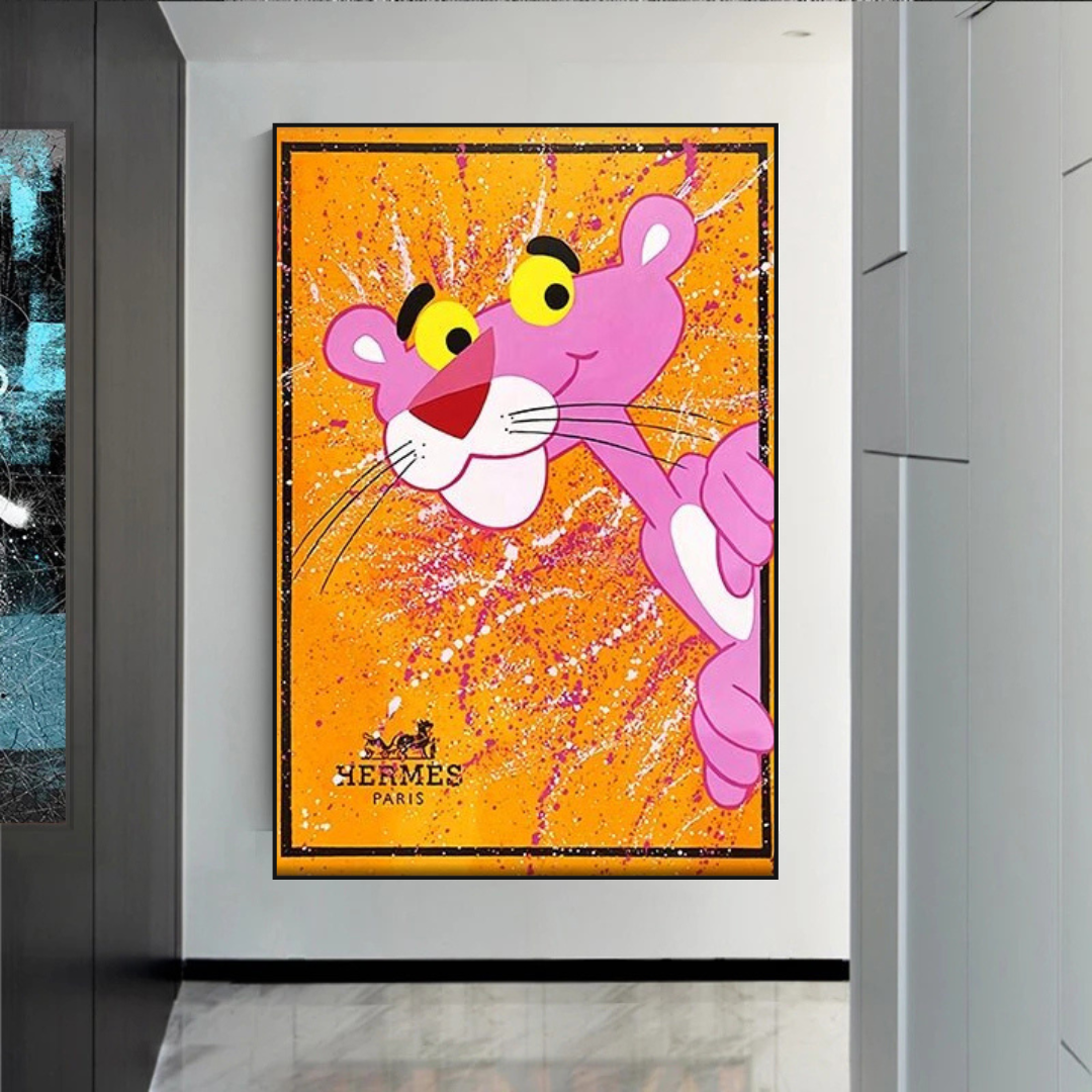 ChandeliersDecor.com-Wall Posters-Pink Panther hermes Poster: Stunning Artwork for Sale