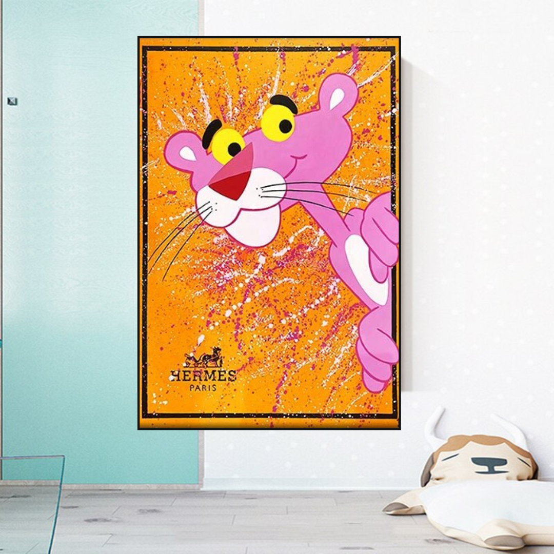 ChandeliersDecor.com-Wall Posters-Pink Panther hermes Poster: Stunning Artwork for Sale