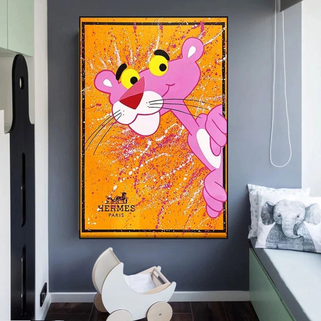 ChandeliersDecor.com-Wall Posters-Pink Panther hermes Poster: Stunning Artwork for Sale