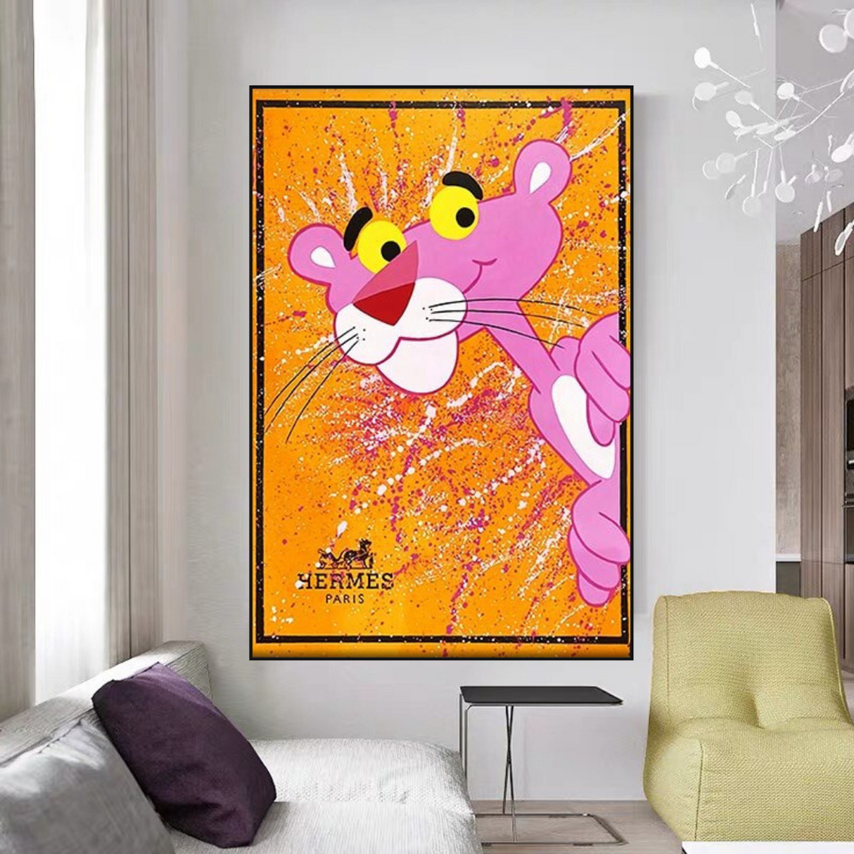 ChandeliersDecor.com-Wall Posters-Pink Panther hermes Poster: Stunning Artwork for Sale