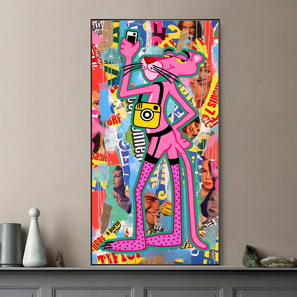 ChandeliersDecor.com-Wall Posters-Pink Panther Insta Model Art: Exquisite & Eye-catching
