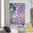 ChandeliersDecor.com-Wall Posters-Pink Panther One Love Art - Fashionable Canvas Wall Art