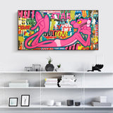 ChandeliersDecor.com-Wall Posters-Pink Panther Posing Canvas Wall Art
