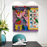 ChandeliersDecor.com-Wall Posters-Pink Panther Relax Canvas Wall Art