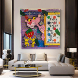 ChandeliersDecor.com-Wall Posters-Pink Panther Relax Canvas Wall Art