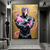 ChandeliersDecor.com-Wall Posters-Pink Panther Wall Art Smoking Art Collection
