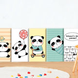 ChandeliersDecor.com-Padded Walls-Playful Jungle Pandas Kids Wall Padded Safety Cushions