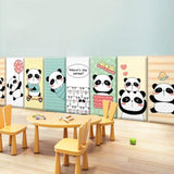 ChandeliersDecor.com-Padded Walls-Playful Jungle Pandas Kids Wall Padded Safety Cushions