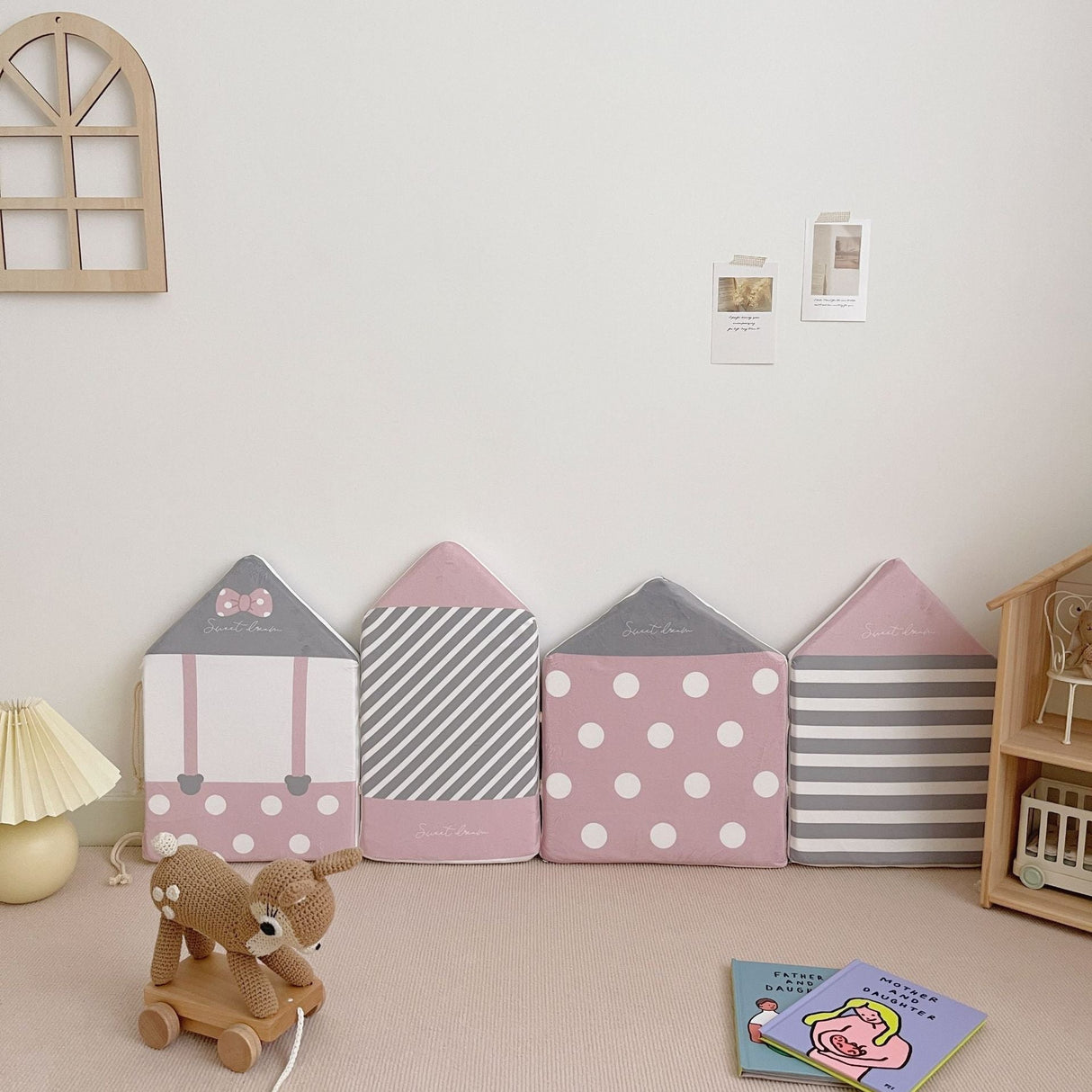 ChandeliersDecor.com-Crib Bumper-Plush Baby Bed Bumper House Design | Baby Bedding Set Accessories | Infant Crib Bumpers