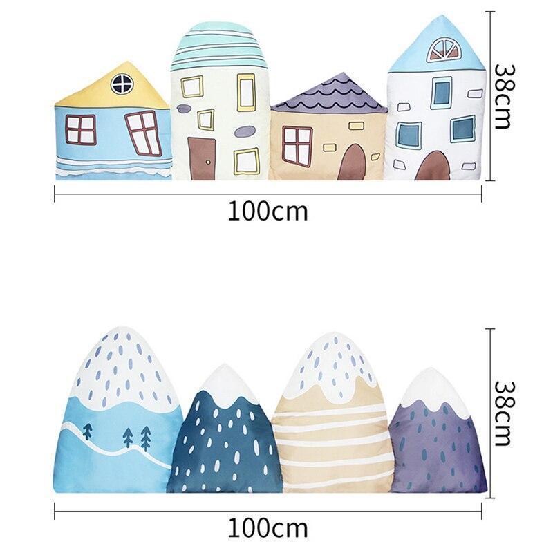 ChandeliersDecor.com-Crib Bumper-Plush Baby Bed Bumper House Theme | Baby Bedding Set Accessories | Infant Crib Bumpers