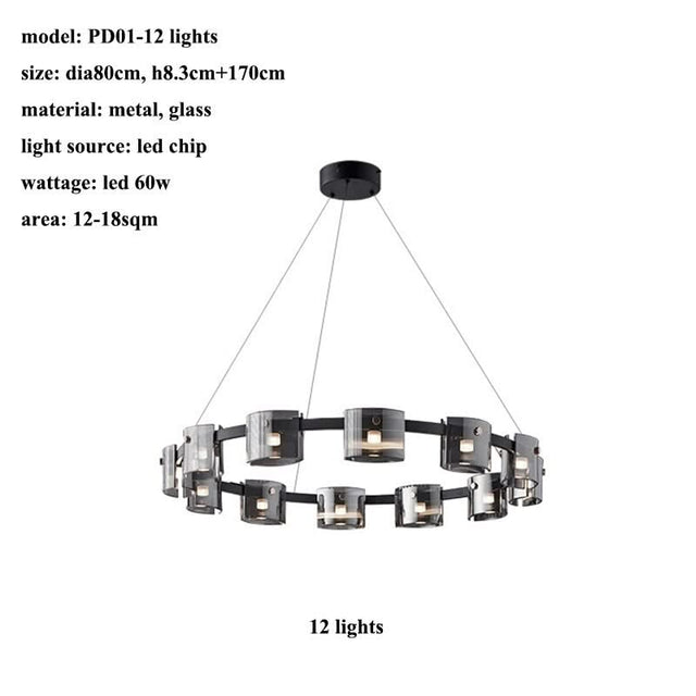 Polish Black Glass: Kitchen Island Lighting-ChandeliersDecor.com