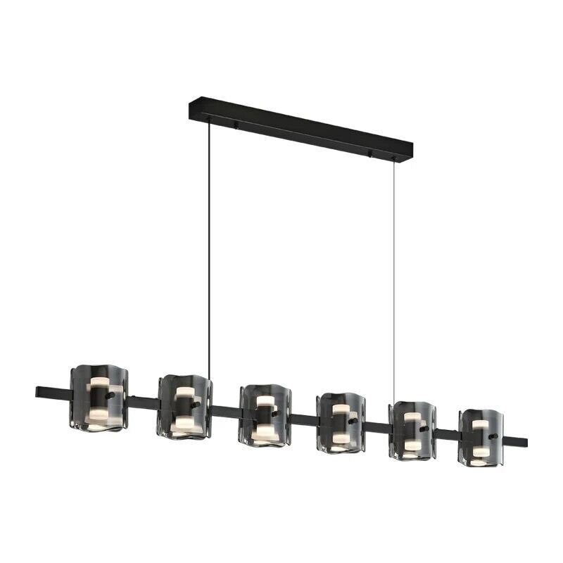 ChandeliersDecor.com-Kitchen Island-Polish Black Glass: Kitchen Island Lighting