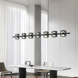 ChandeliersDecor.com-Kitchen Island-Polish Black Glass: Kitchen Island Lighting