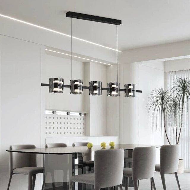 Polish Black Glass: Kitchen Island Lighting-ChandeliersDecor.com