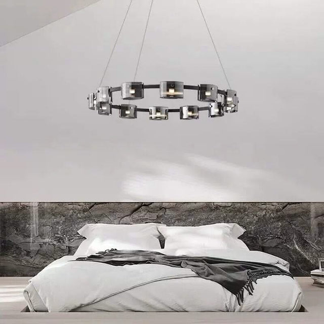Polish Black Glass: Kitchen Island Lighting-ChandeliersDecor.com