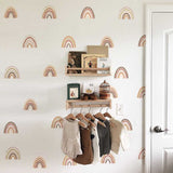 ChandeliersDecor.com-Kids Nursery Bohemian Wall Decals-Polka Dot Boho Rainbow Wall Decal: Stylish Décor