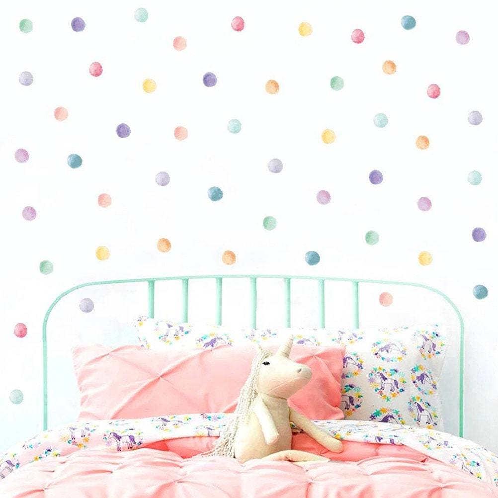ChandeliersDecor.com-Polka Dot Wall Stickers for Kids Nursery - Multi Color