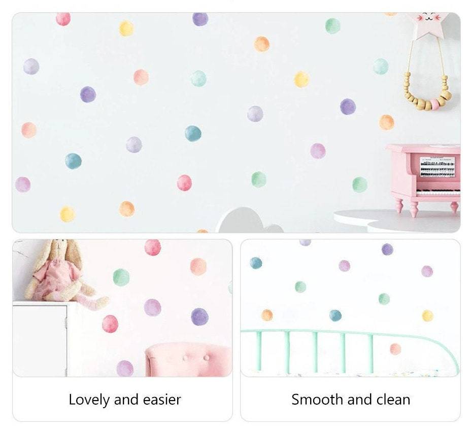 ChandeliersDecor.com-Polka Dot Wall Stickers for Kids Nursery - Multi Color