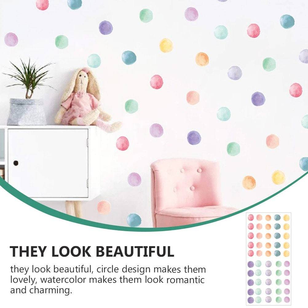 ChandeliersDecor.com-Polka Dot Wall Stickers for Kids Nursery - Multi Color