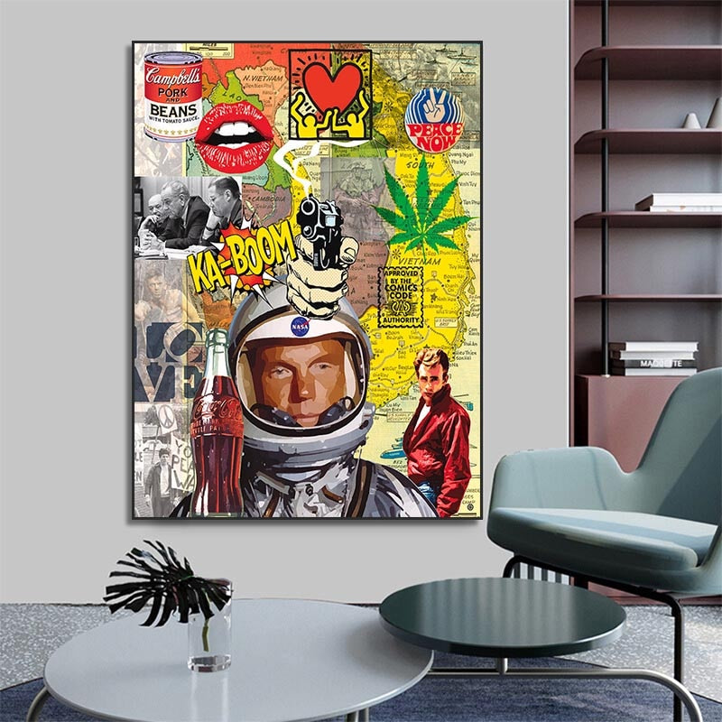 ChandeliersDecor.com-Wall Posters-Pop Art Montage: Expressive and Vibrant Artworks