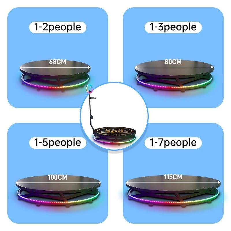 ChandeliersDecor.com-Floor Lamp-Portable 360 Photo Booth Automatic For Video Events