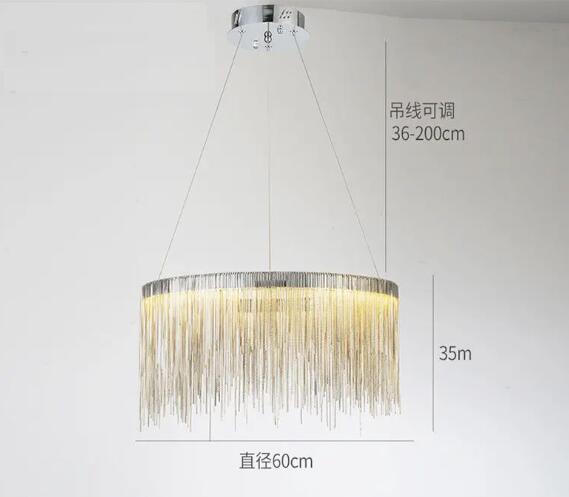 ChandeliersDecor.com-Chandeliers-Postmodern Style Living Room Chain Led Chandelier
