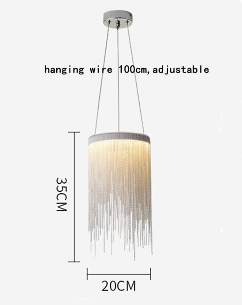 Postmodern Style Living Room Chain Led Chandelier-ChandeliersDecor.com