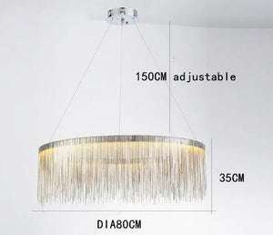 ChandeliersDecor.com-Chandeliers-Postmodern Style Living Room Chain Led Chandelier