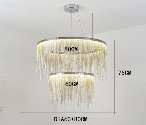 ChandeliersDecor.com-Chandeliers-Postmodern Style Living Room Chain Led Chandelier