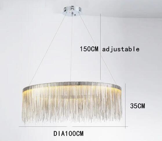 ChandeliersDecor.com-Chandeliers-Postmodern Style Living Room Chain Led Chandelier