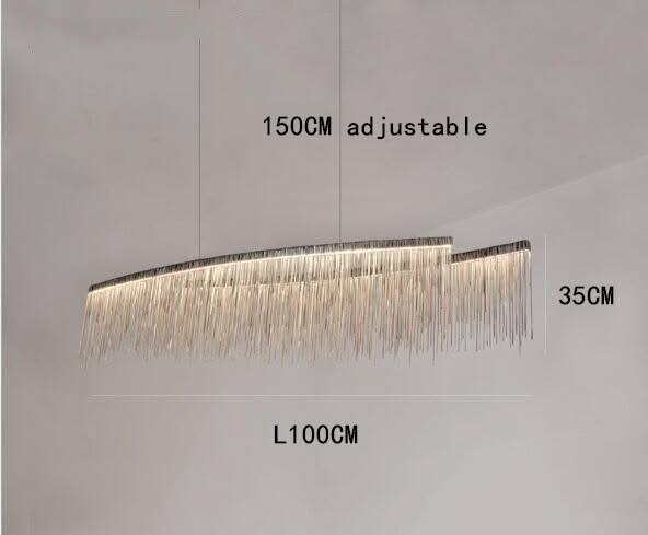 Postmodern Style Living Room Chain Led Chandelier-ChandeliersDecor.com