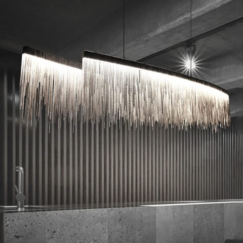 Postmodern Style Living Room Chain Led Chandelier-ChandeliersDecor.com