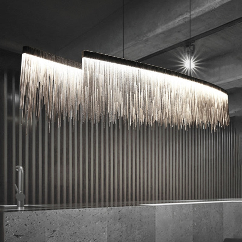 ChandeliersDecor.com-Chandeliers-Postmodern Style Living Room Chain Led Chandelier