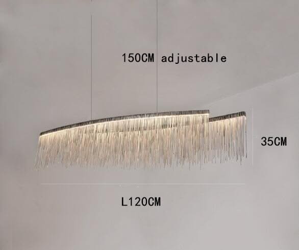 Postmodern Style Living Room Chain Led Chandelier-ChandeliersDecor.com