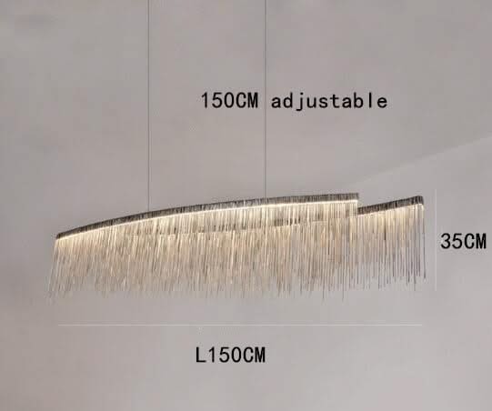 Postmodern Style Living Room Chain Led Chandelier-ChandeliersDecor.com