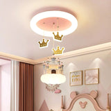 ChandeliersDecor.com-Kids Room Nursery Lighting-Princess Castle Crown Ceiling Light