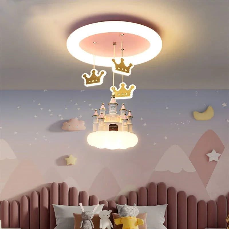 Princess Castle Crown Ceiling Light-ChandeliersDecor.com
