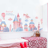 ChandeliersDecor.com-Princess Castle Wall Sticker | Girls Room Wall Decal | Castle Wall Decal