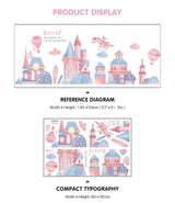 ChandeliersDecor.com-Princess Castle Wall Sticker | Girls Room Wall Decal | Castle Wall Decal