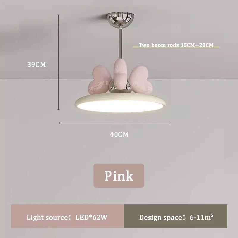 ChandeliersDecor.com-Kids Room Nursery Lighting-Princess Room Girl Bedroom Bow Chandelier Light - Whimsical Elegance at Her Command