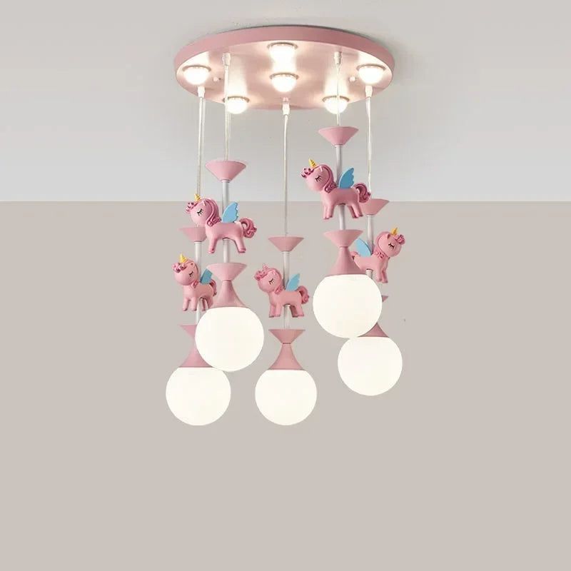 ChandeliersDecor.com-Kids Room Nursery Lighting-Princess Room Merry Go Round Ceiling Light