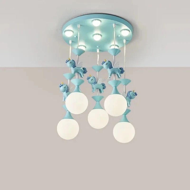 ChandeliersDecor.com-Kids Room Nursery Lighting-Princess Room Merry Go Round Ceiling Light