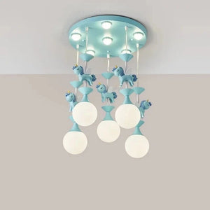 ChandeliersDecor.com-Kids Room Nursery Lighting-Princess Room Merry Go Round Ceiling Light