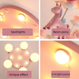 ChandeliersDecor.com-Kids Room Nursery Lighting-Princess Room Merry Go Round Ceiling Light