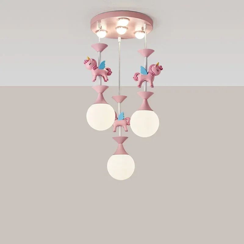 ChandeliersDecor.com-Kids Room Nursery Lighting-Princess Room Merry Go Round Ceiling Light
