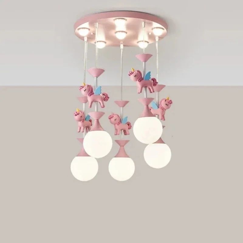 ChandeliersDecor.com-Kids Room Nursery Lighting-Princess Room Merry Go Round Ceiling Light