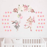 ChandeliersDecor.com-Home Decor Decals-Rabbit on Air Balloon Wall Decal: Nursery Decor