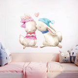 ChandeliersDecor.com-Home Decor Decals-Rabbit on Air Balloon Wall Decal: Nursery Decor