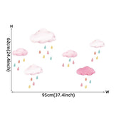 ChandeliersDecor.com-Rabbit on Pink Umbrella Wall Sticker | Kids Nursery Wall Stickers